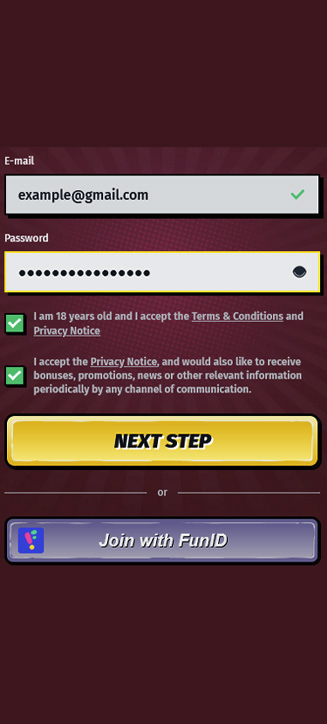 AllySpin registration process on mobile AllySpin registration process on mobile