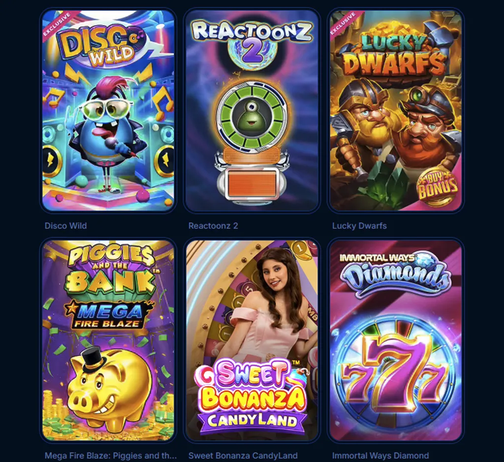 Boomerang Bet popular games on desktop Boomerang Bet popular games on desktop