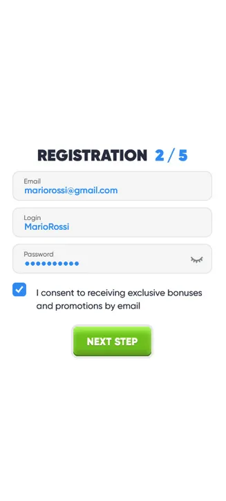 Cazimbo registration process on mobile Cazimbo registration process on mobile