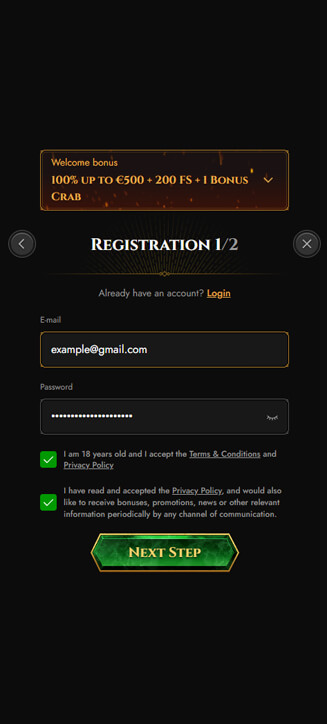Legiano registration process on mobile Legiano registration process on mobile